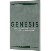 Book cover titled Genesis by Dr. Allen Hunt, featuring a simple gray design with dark green text. image number 0