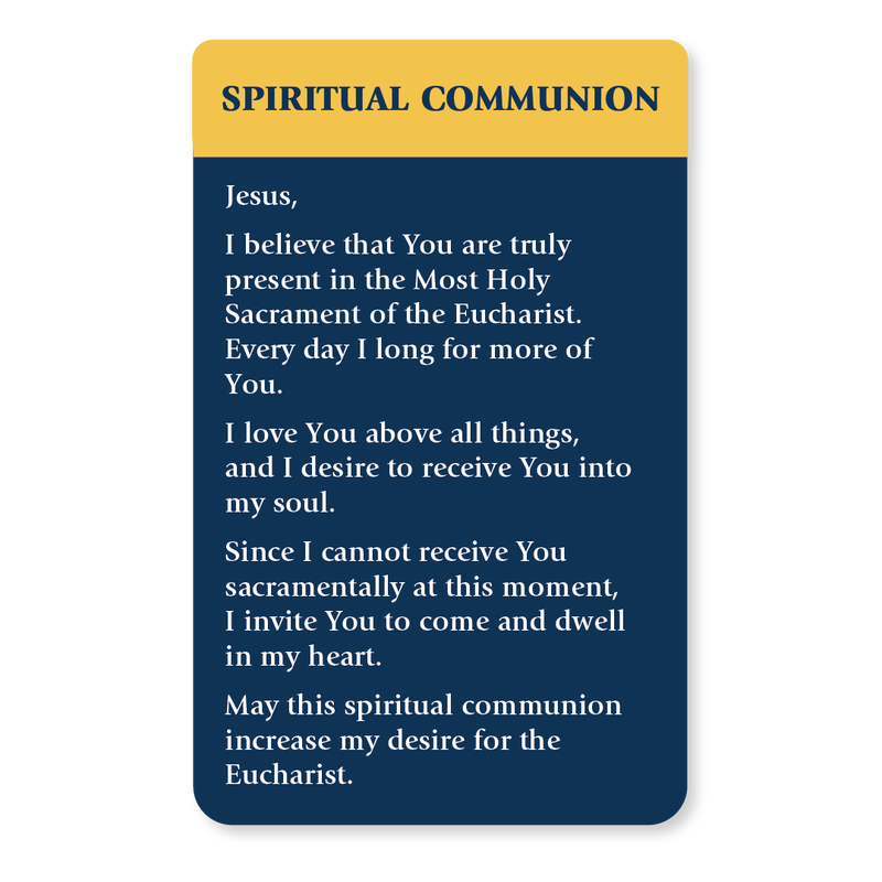 Buy Spiritual Communion Prayer Cards (Pack of 20) Dynamic Catholic