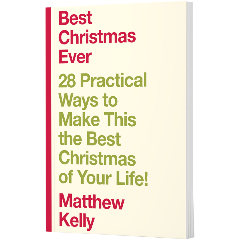 Book cover titled Best Christmas Ever by Matthew Kelly, featuring red and green text on a cream background. image number 0