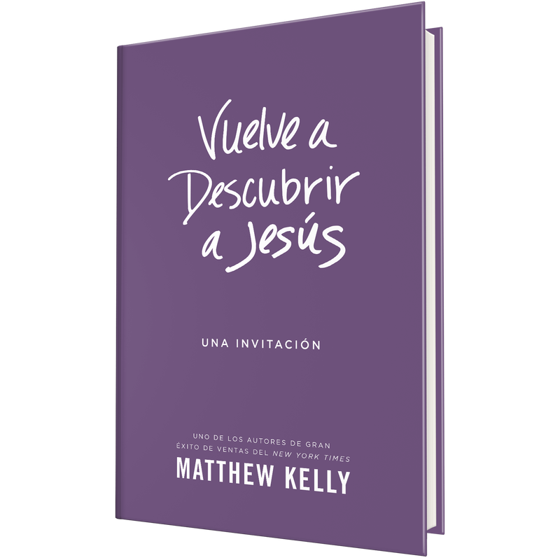 Book cover titled Vuelve a Descubrir a Jes&uacute;s by Matthew Kelly, featuring a purple background with white text. image number 0